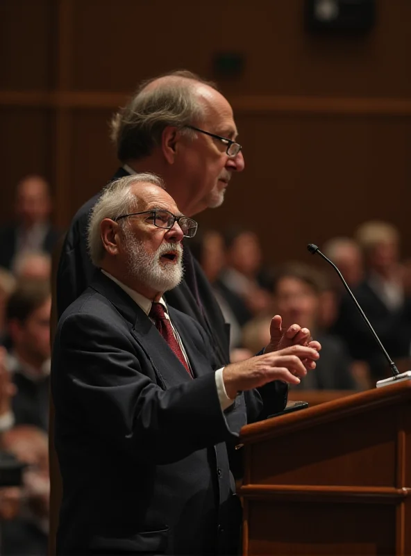 A photo of Umberto Eco giving a lecture.