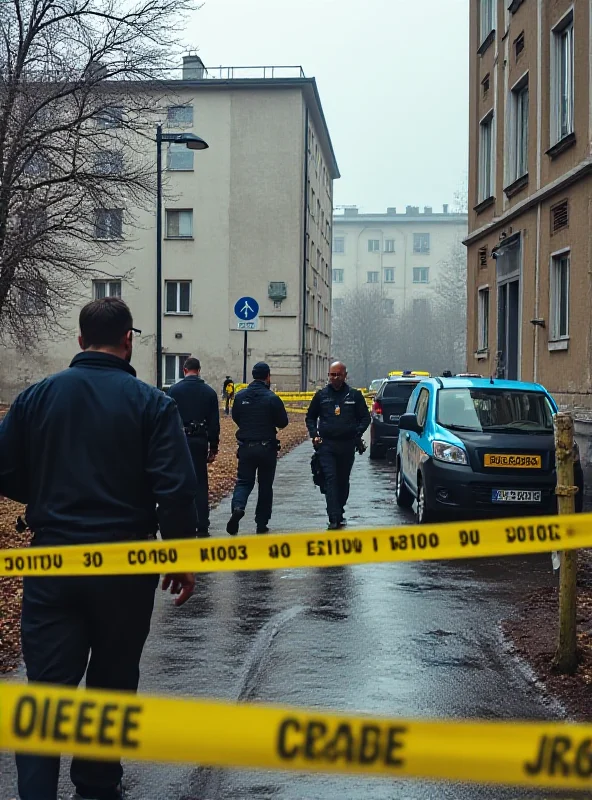 Police scene in Warsaw