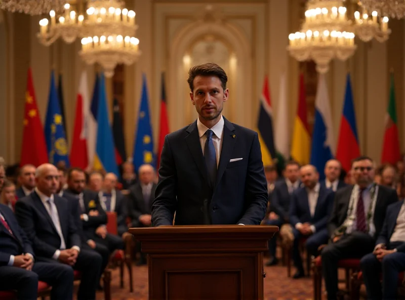 Volodymyr Zelenskyy addressing European leaders