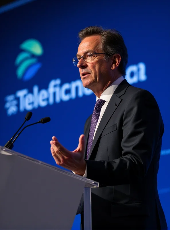 Marc Murtra, CEO of Telefónica, speaking at a conference.