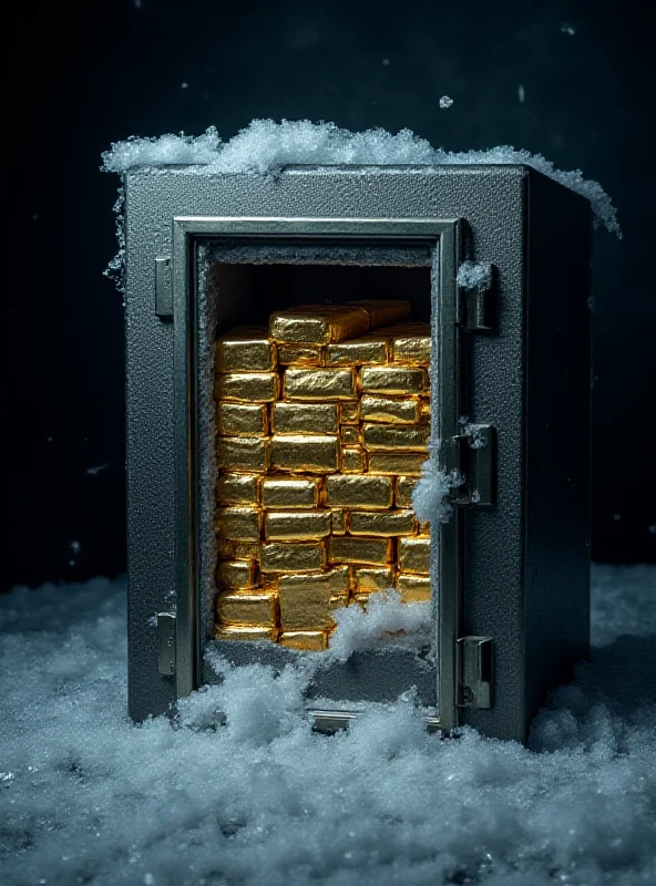 A pile of frozen Russian assets in a safe.