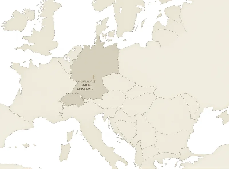 Map of Europe and Ukraine highlighting the conflict zone