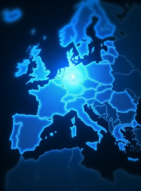 A digital illustration of a nuclear shield over Europe