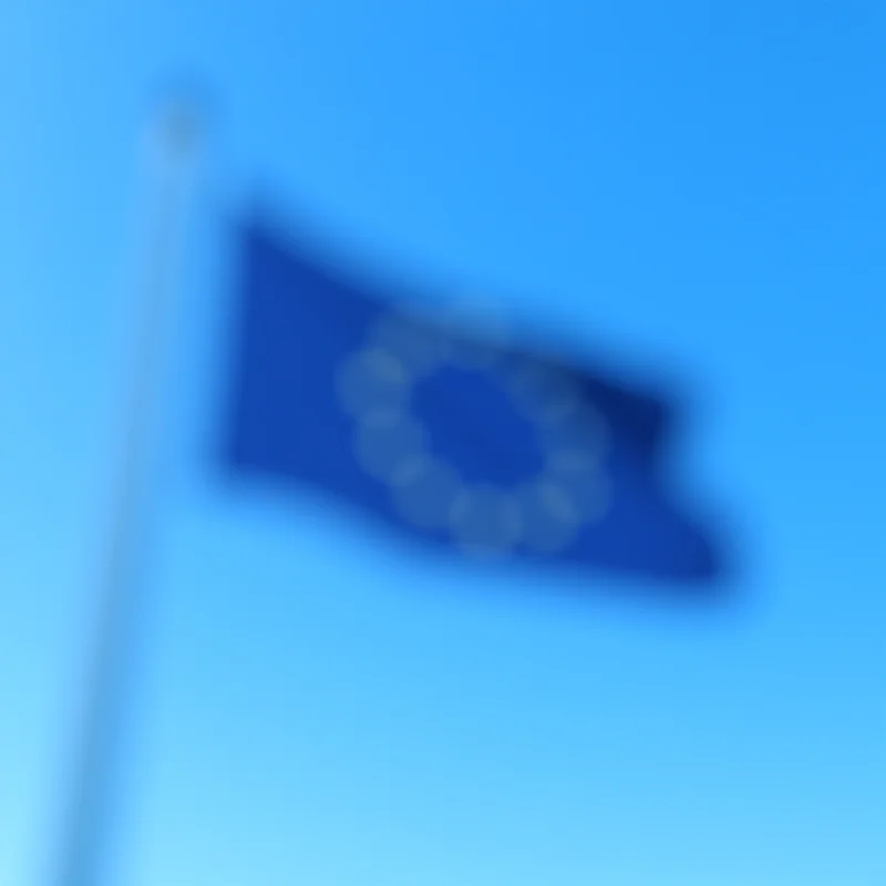 European flag waving in the wind