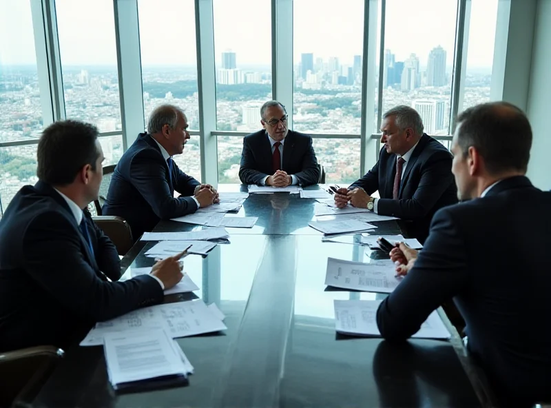 European leaders discussing defense strategy in a modern conference room.