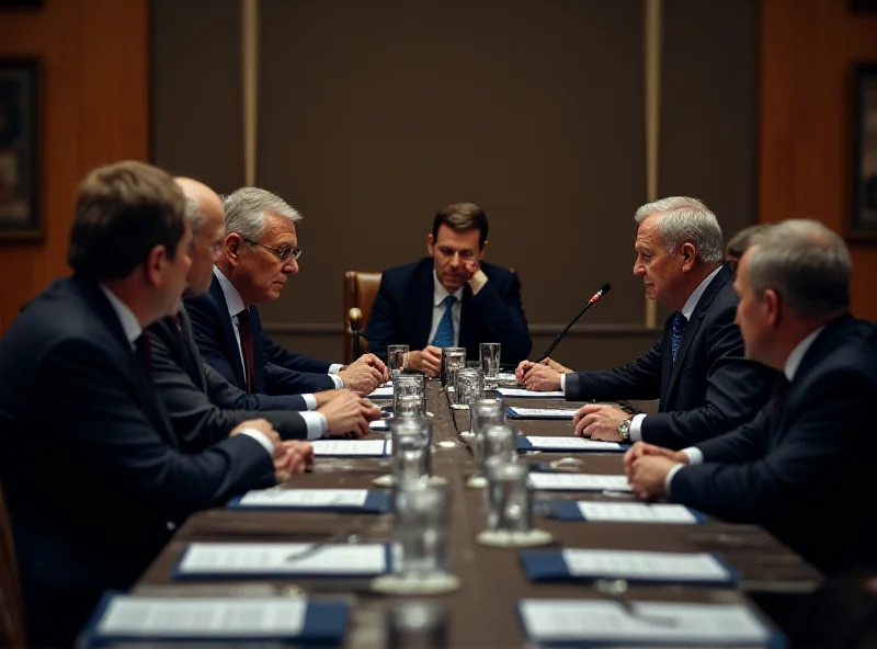 Discussion on funding and aid to Ukraine, possibly at a European Union summit, with leaders in serious conversation.