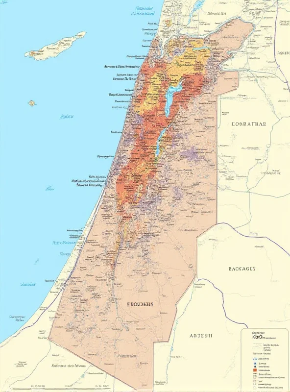 A map of the Gaza Strip highlighting the complexities of the region.