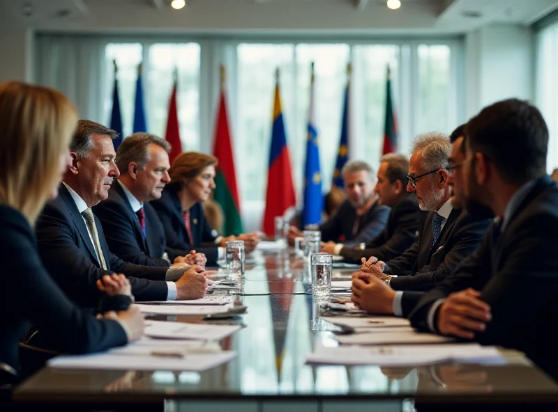 European leaders in a high-level meeting discussing defense strategy.