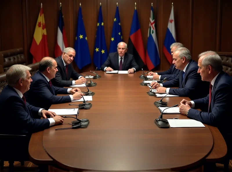 European leaders in a summit meeting discussing the Ukraine war