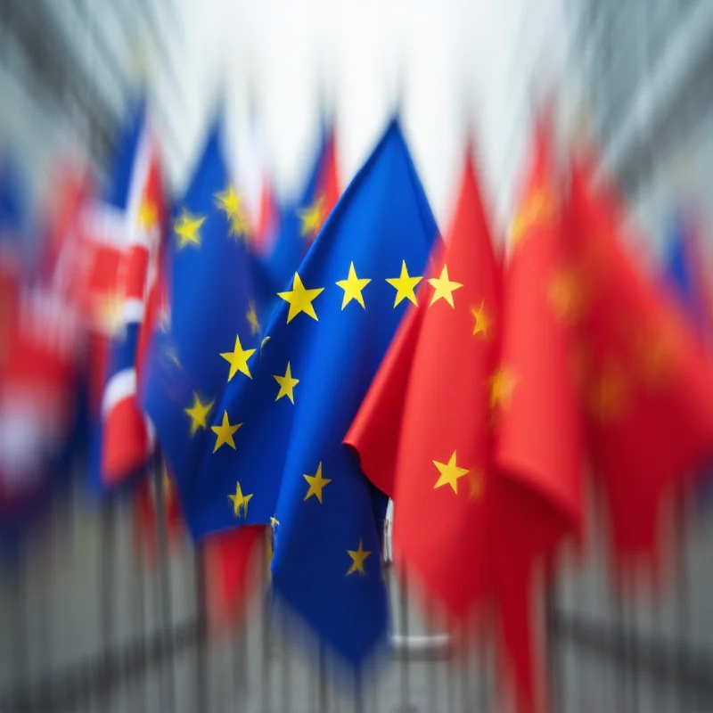 Several European flags arranged together, representing unity and shared values across the continent.