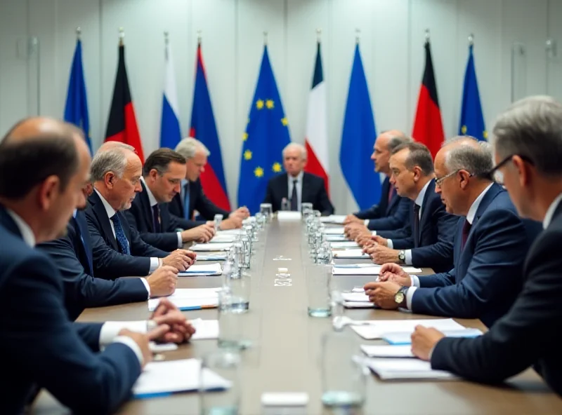 European leaders at a summit table