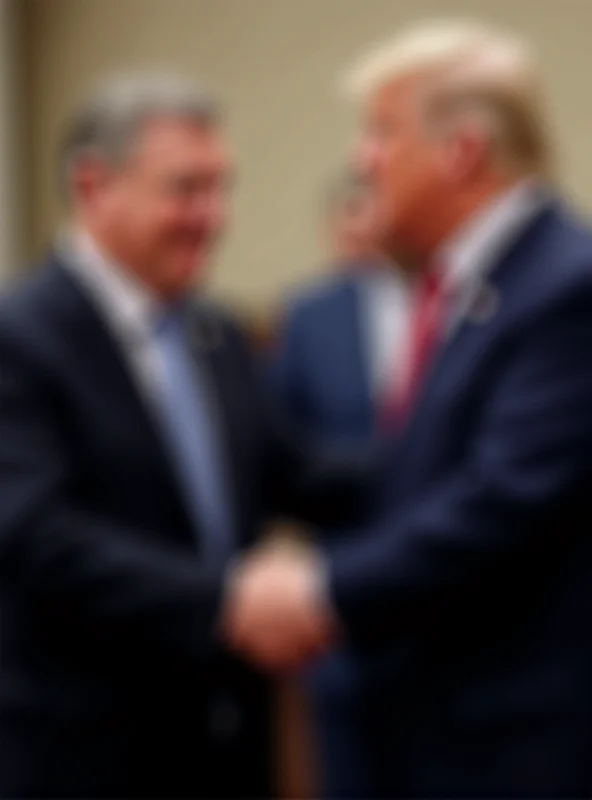 Viktor Orbán shaking hands with Donald Trump.