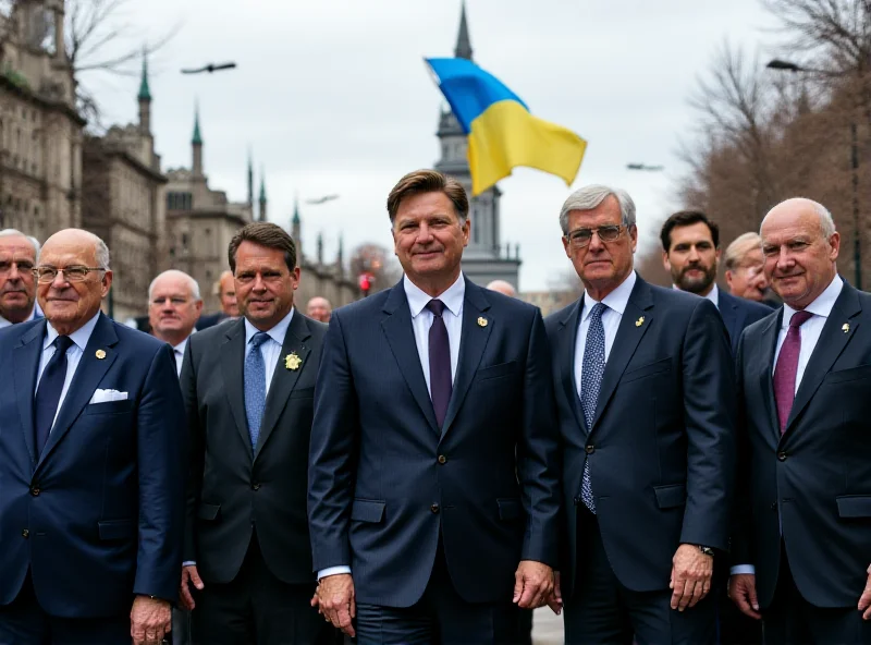 European leaders meeting with Zelenskyy in a show of support.