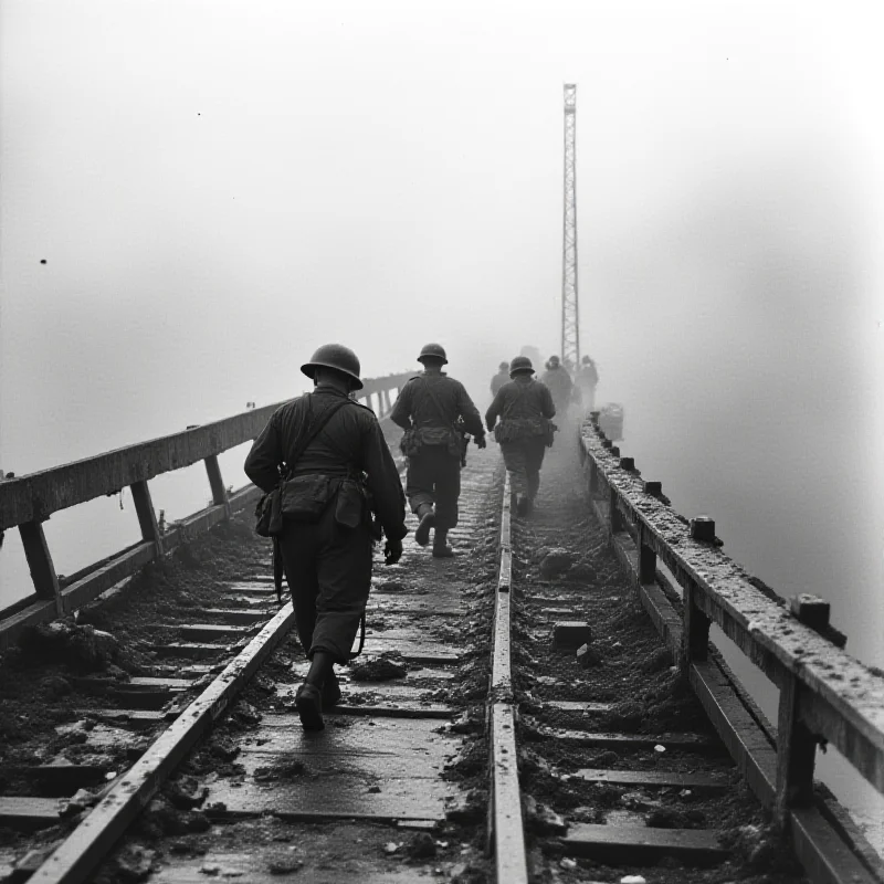 The Bridge of Remagen as it appeared during World War II.