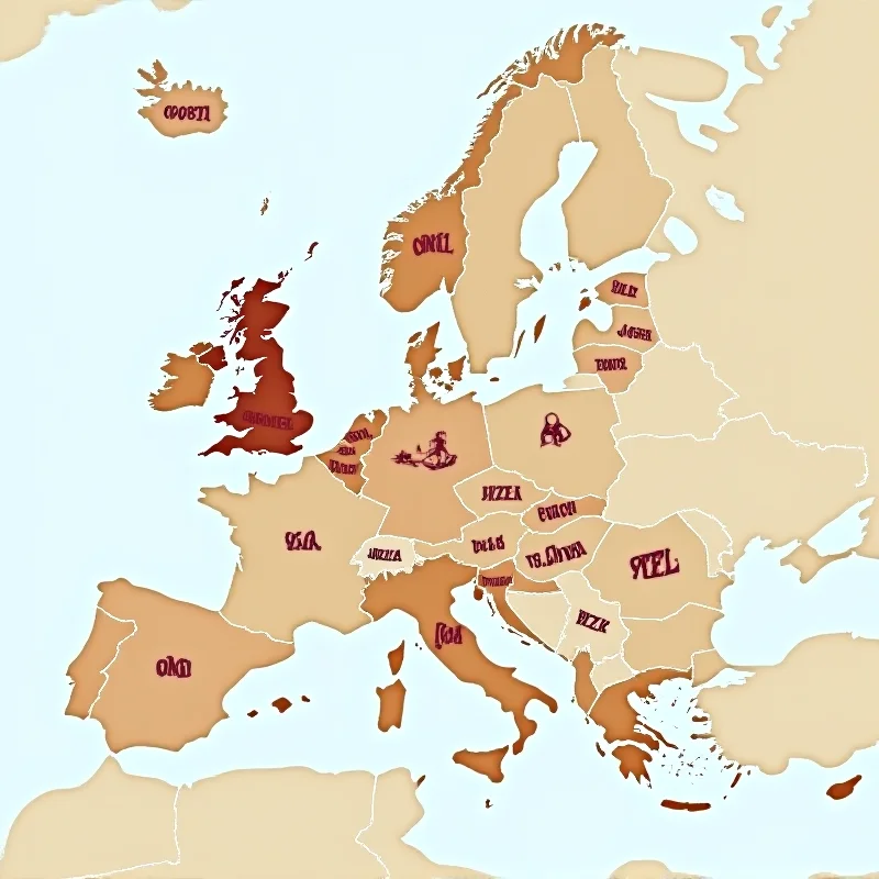 Map of Europe highlighting the potential costs of defending the continent without US support.