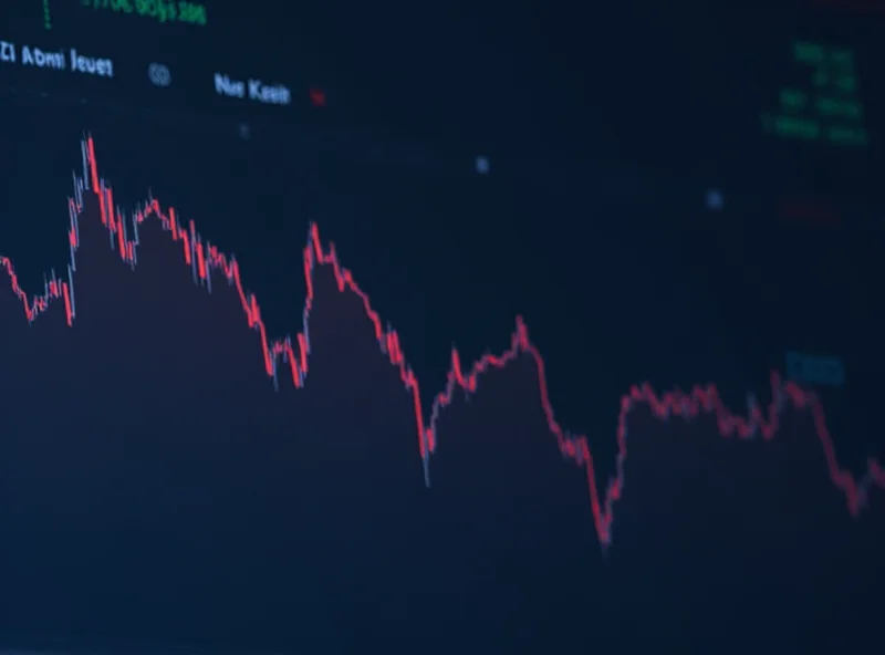 Chart showing Tesla stock price fluctuation.