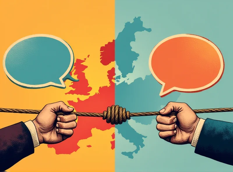 Illustration of a person gagged with a speech bubble over their mouth, representing censorship, contrasted with a person speaking freely with a speech bubble, representing free speech, all within the shape of Europe.