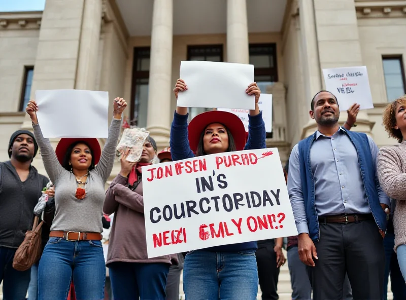 Image of protestors holding signs against corruption