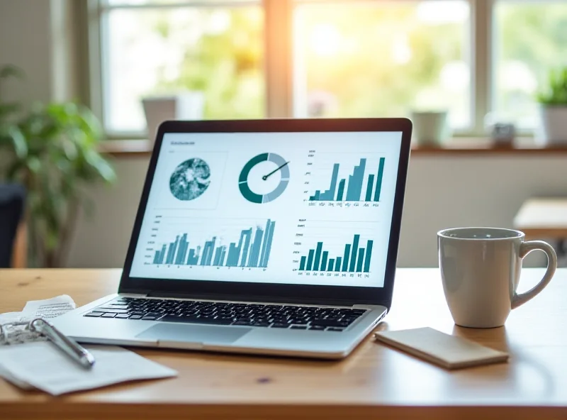 A laptop displaying charts and graphs, symbolizing passive income streams and investment opportunities.