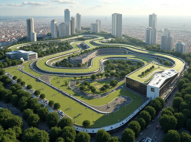 Architectural rendering of the planned Madrid Formula 1 track.