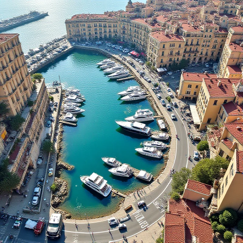 Overhead view of the Monaco Grand Prix track