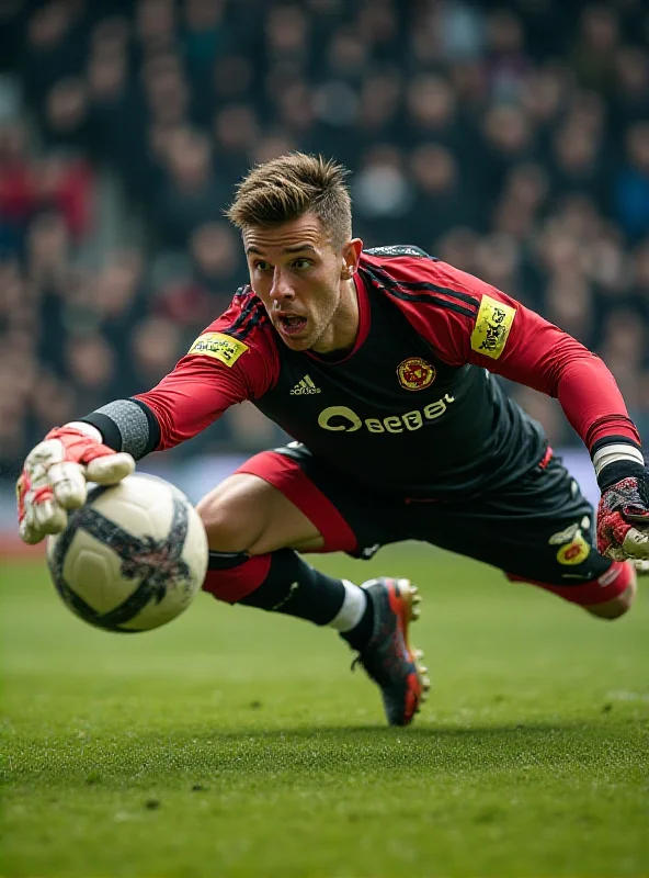 Millwall goalkeeper in action during a match.