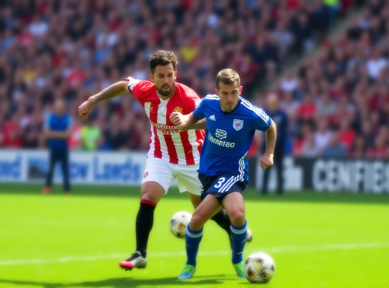 Action shot from the Bournemouth vs Wolves FA Cup match, showing players contesting the ball in midfield.