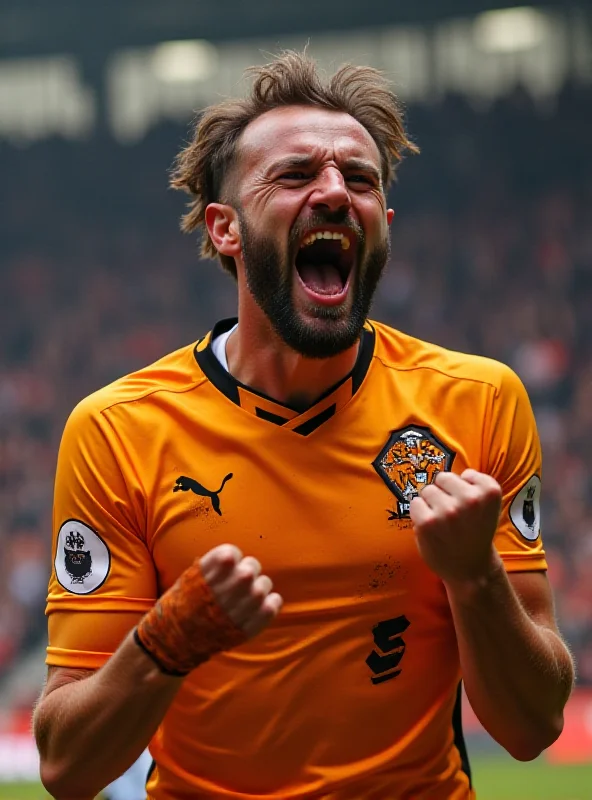 Matheus Cunha celebrating a goal for Wolverhampton Wanderers