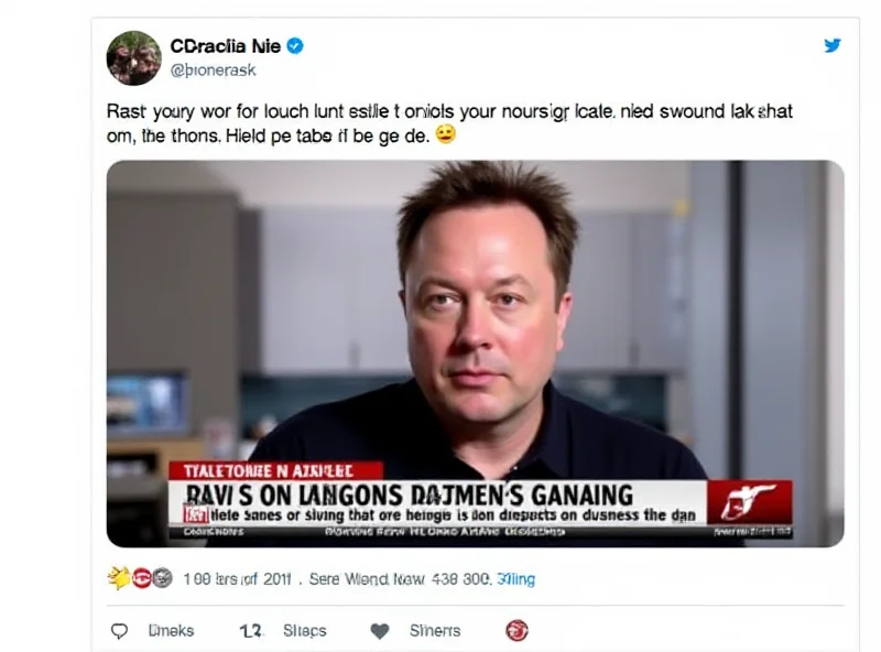 An AI-generated Elon Musk appears in a fake news report on a social media platform.