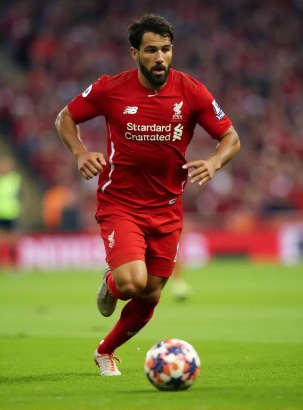 Darwin Nunez in action for Liverpool, running with the ball.