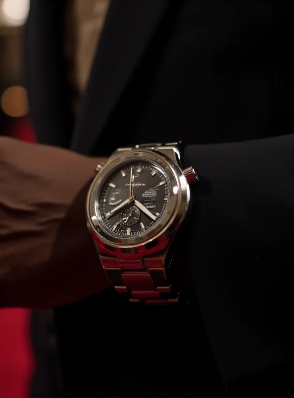 Close-up of Colman Domingo's Omega watch at the Oscars.