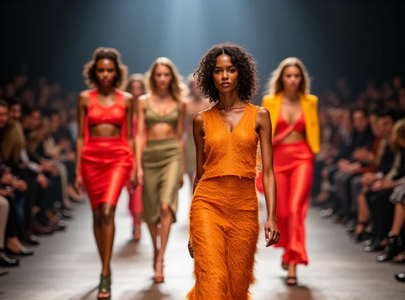 Models walking the runway at Milan Fashion Week.