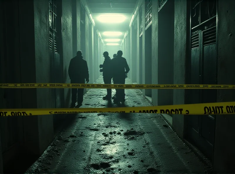 Still from the documentary 'Crime da 113 Sul', showing police officers at a crime scene in Brasília.