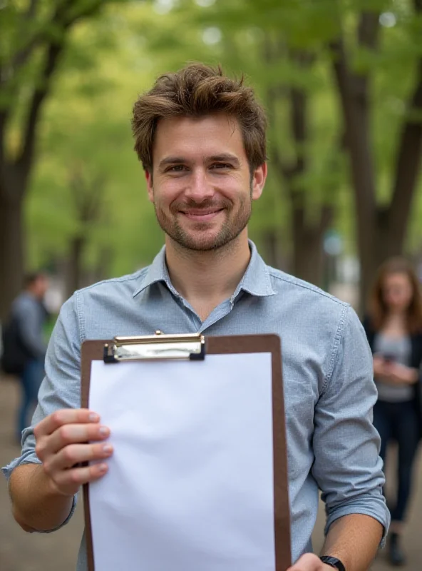 Konstantin Kugler holding a petition