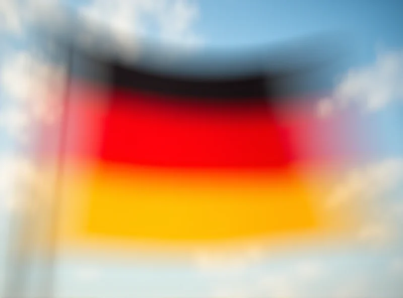 The German flag waving in the wind