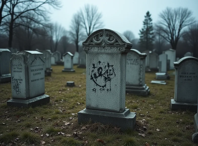 Image of a vandalized Jewish Cemetery