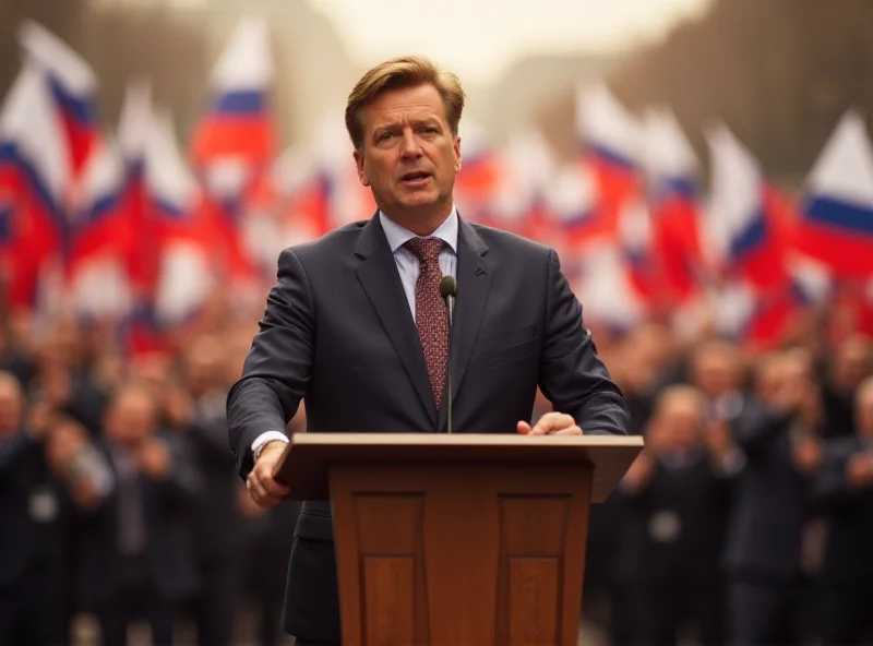 Robert Fico addressing a crowd in Slovakia