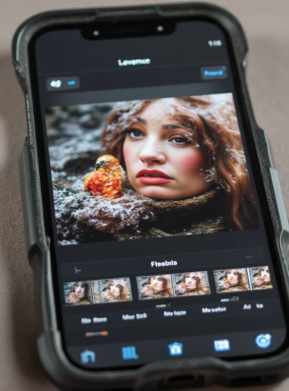 Screenshot of the Photoshop iPhone app interface.
