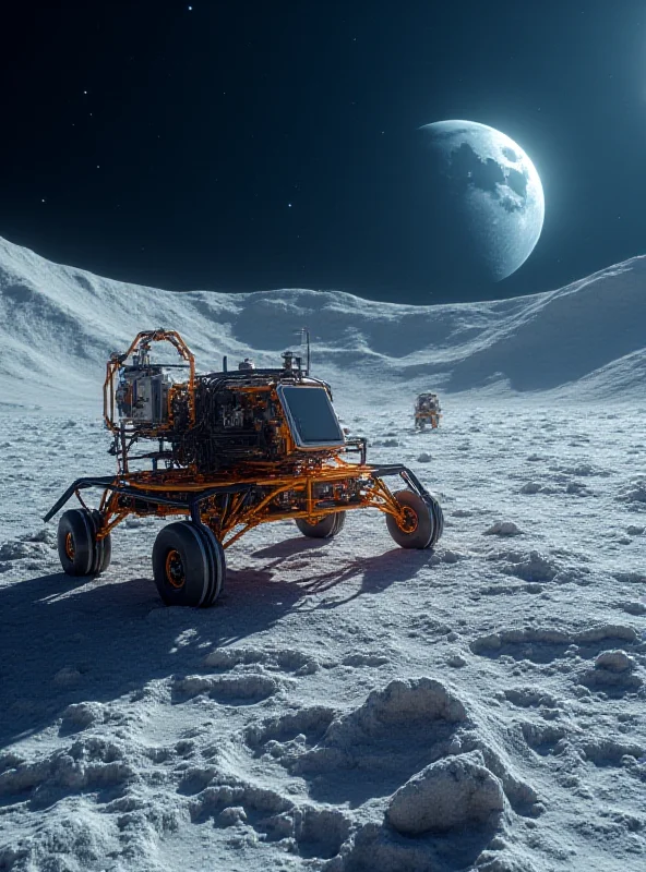 Artist's rendering of the Blue Ghost lander on the moon.