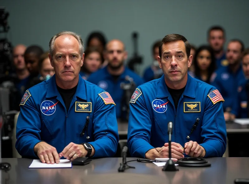 Stranded Astronauts during a press conference