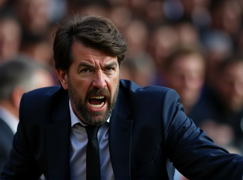 Paulo Fonseca looking angry on the sidelines during a soccer match