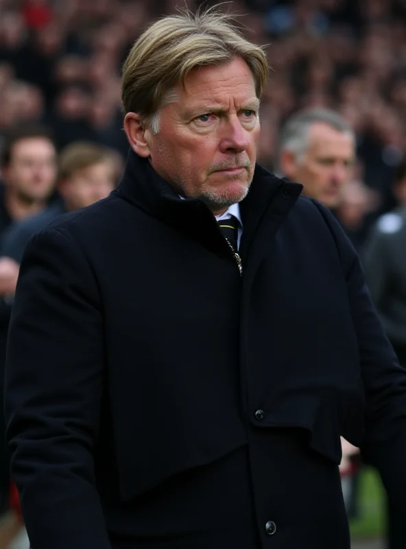 Newcastle United manager Eddie Howe looking concerned on the sidelines during a match