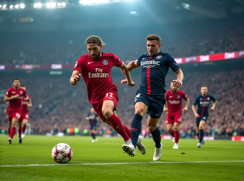 Generic image of a football match between PSG and another team.