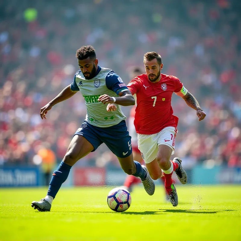 Action shot from a football match.