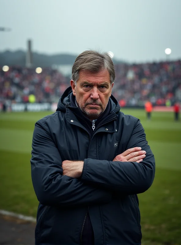 Image of a frustrated football manager on the sidelines during a Serie C match.