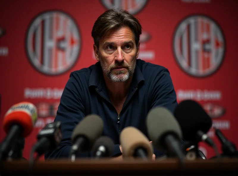 AC Milan coach Sergio Conceicao giving a press conference.