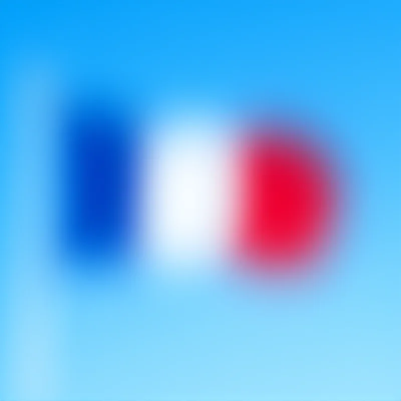 A digitally enhanced photograph of the French flag waving in the wind, symbolizing the nation's resilience.