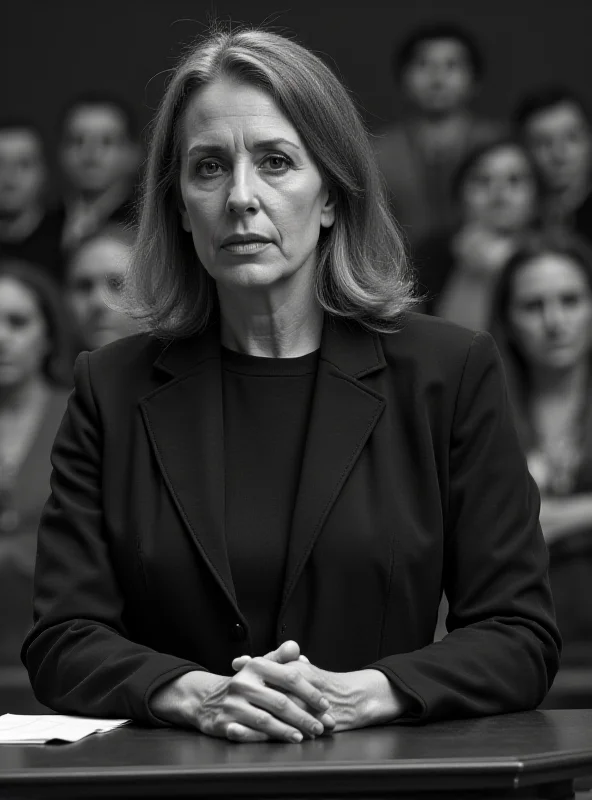 A black and white photo of Eva Illouz, a sociologist, giving a lecture. She is standing at a podium with notes in front of her, and a blurred audience is visible in the background.