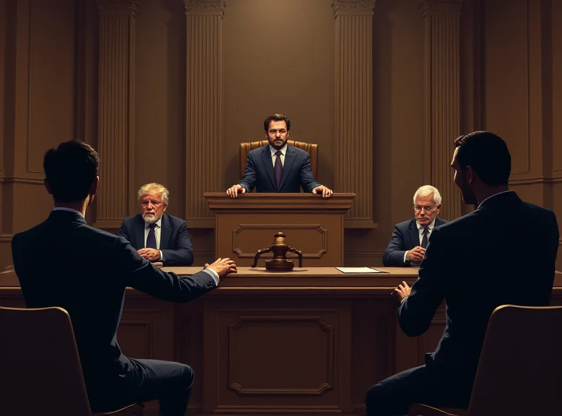 Illustration of a courtroom scene with a judge, jury, and defendant, with a focus on the emotional impact of the testimony.