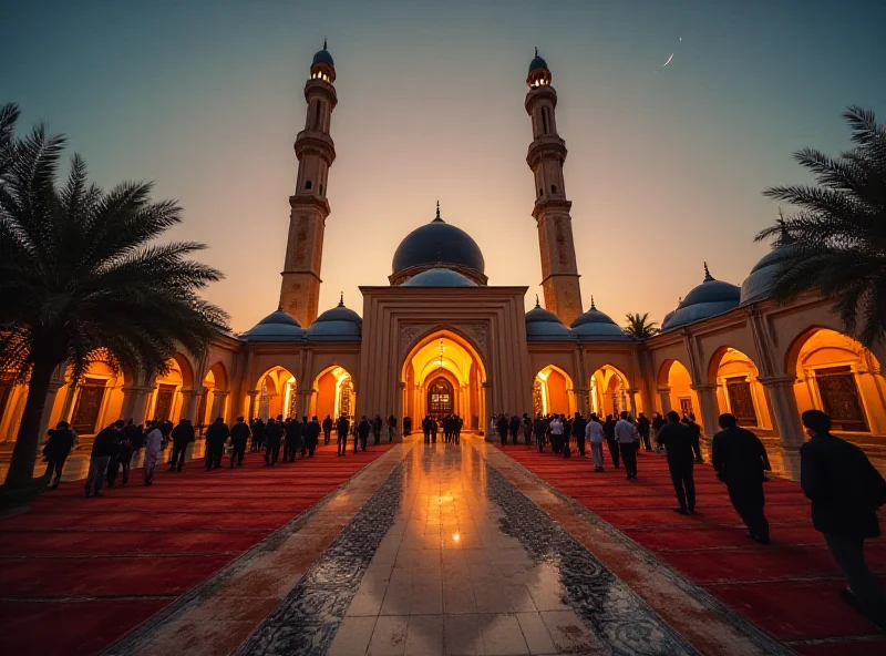 A mosque in France during Ramadan